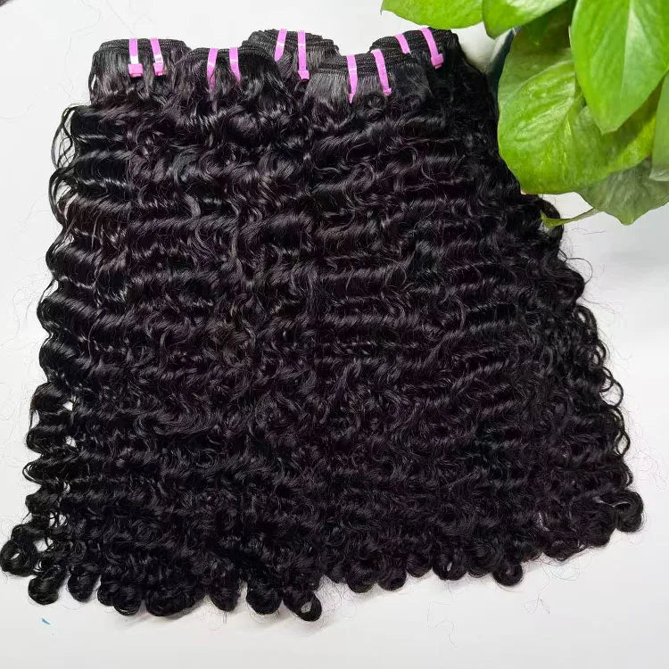 Wholesale Price Raw Burmese Curly Hair Bundles Raw Virgin Hair Vietnamese Burmese Curly Double Drawn Virgin Human Hair Bundles - Cozy & Co. Market