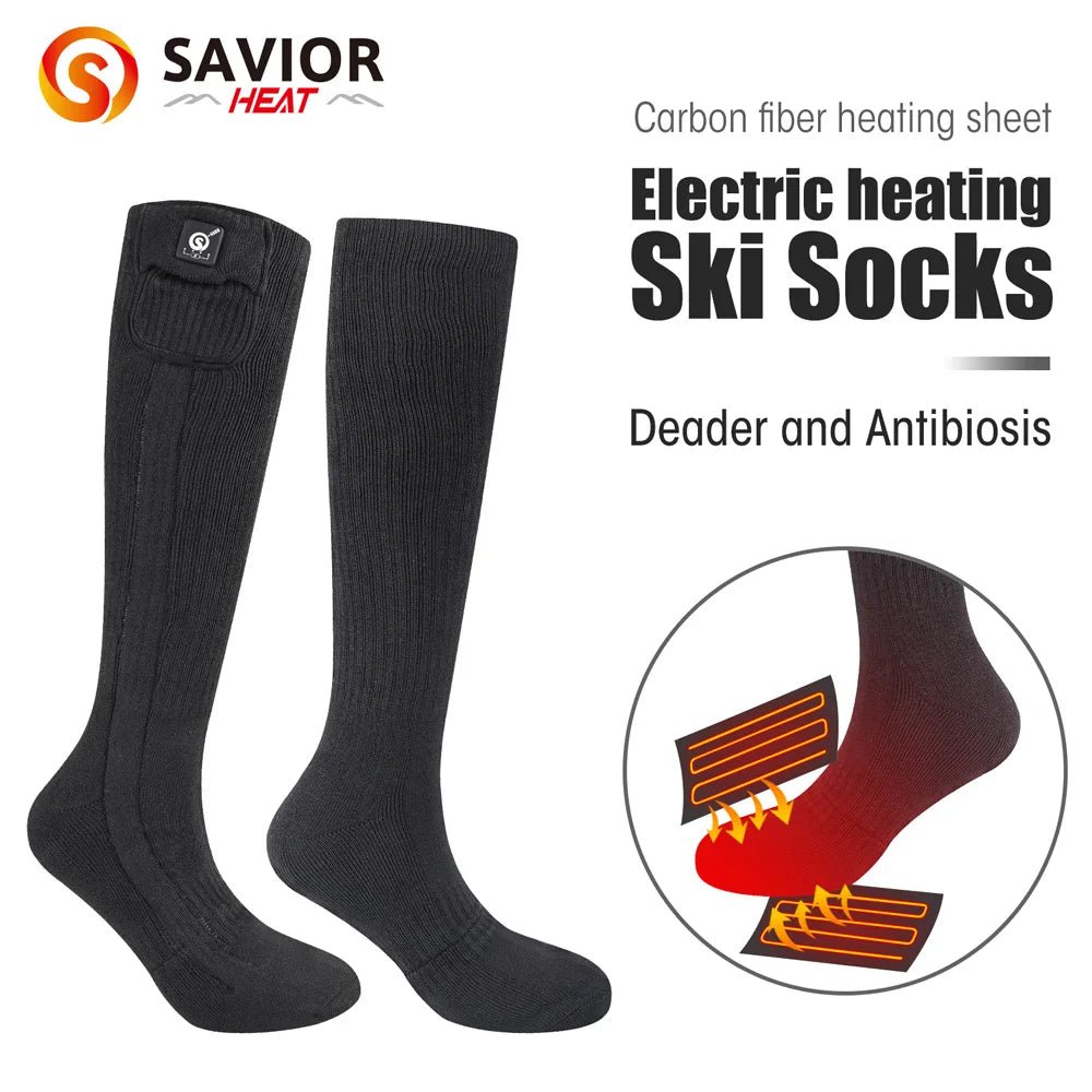 Winter 7.4V 2200MAH Breathable Men Athletic Crew Sports Socks Rechargeable Battery Heated Socks - Cozy & Co. Market