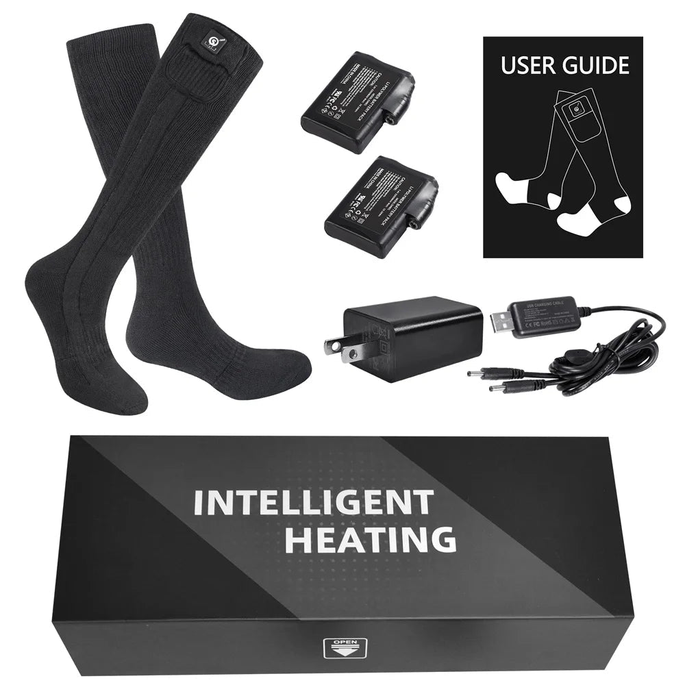 Winter 7.4V 2200MAH Breathable Men Athletic Crew Sports Socks Rechargeable Battery Heated Socks - Cozy & Co. Market