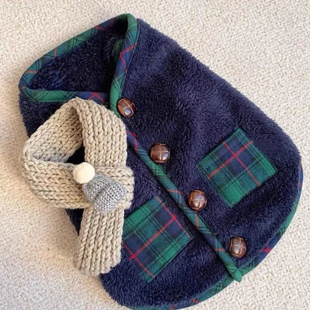 Winter Dog Vest Coat with Scarf — Fleece Jacket for Small & Medium Dogs - Cozy & Co. Market