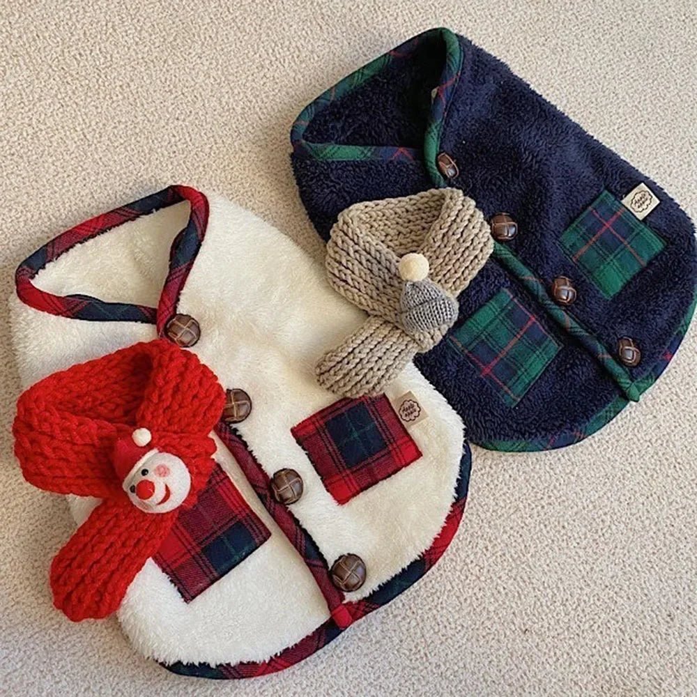 Winter Dog Vest Coat with Scarf — Fleece Jacket for Small & Medium Dogs - Cozy & Co. Market