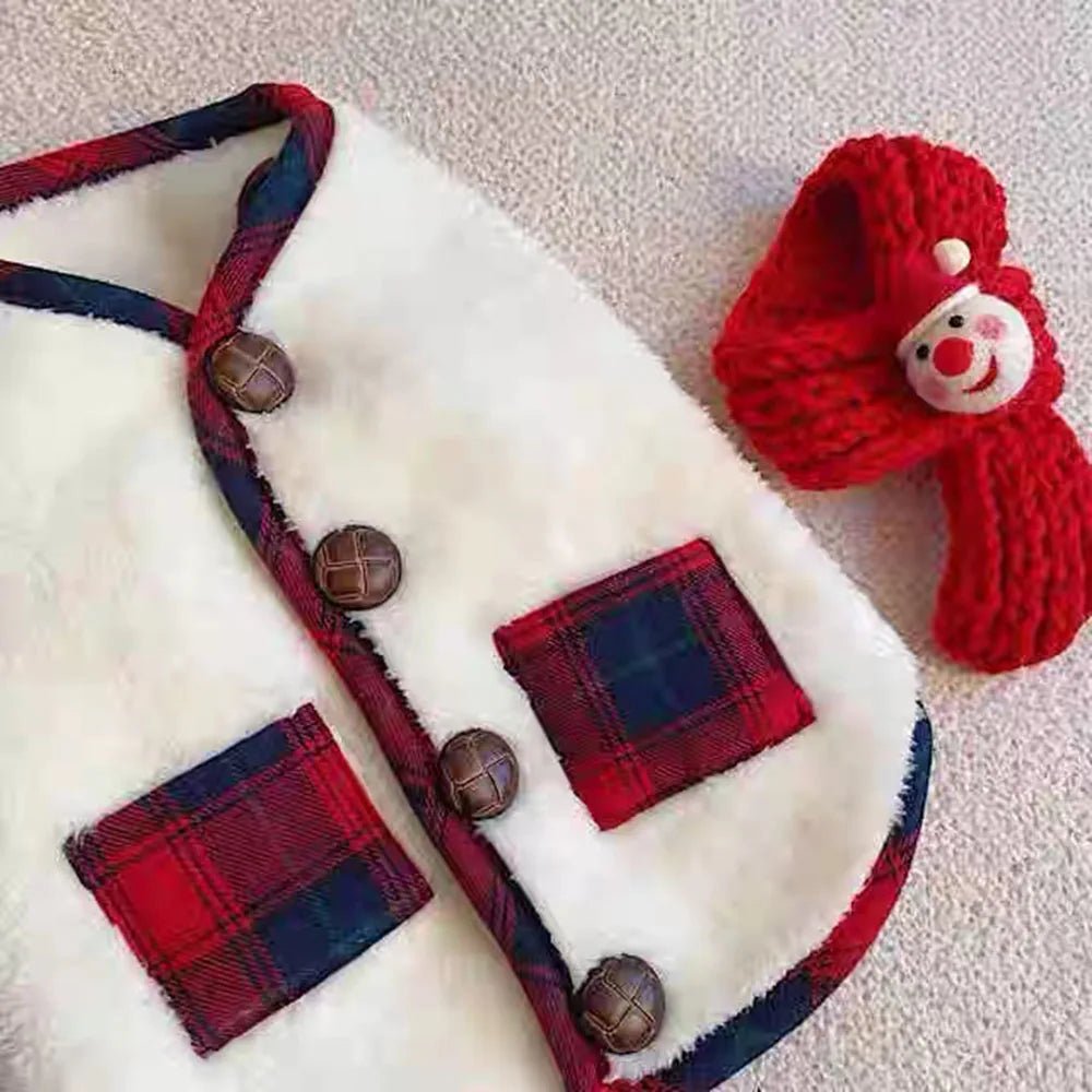 Winter Dog Vest Coat with Scarf — Fleece Jacket for Small & Medium Dogs - Cozy & Co. Market