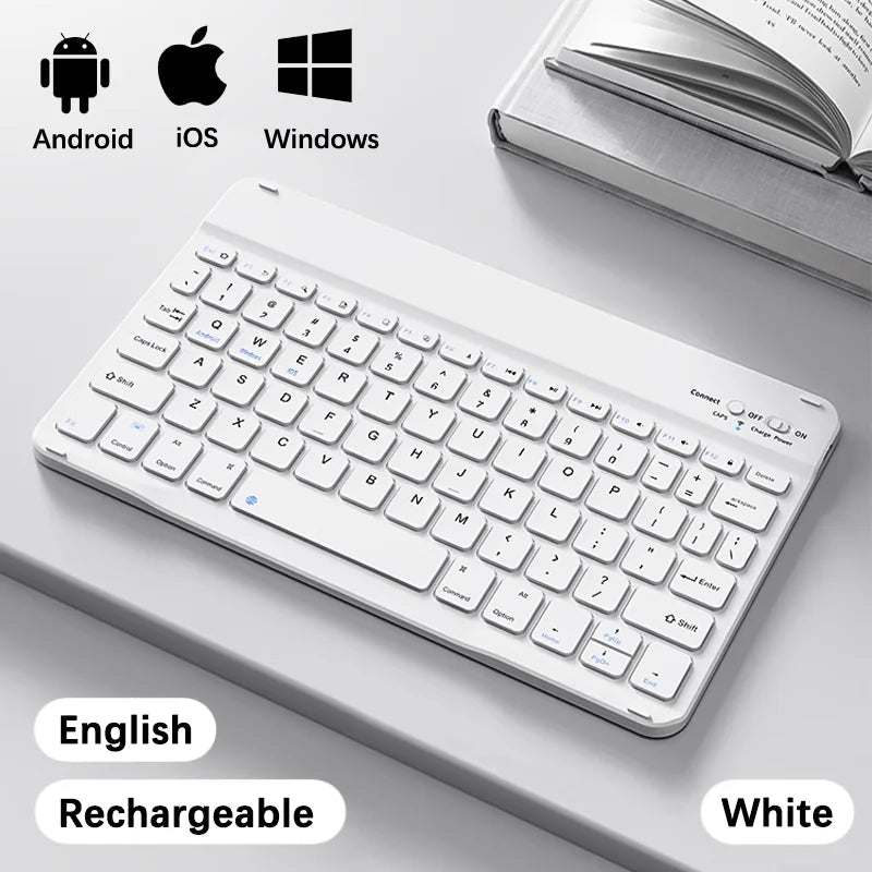 Wireless Bluetooth-compatible Keyboard For Android iOS Tablet Ultra-Thin 78 Keys Rechargeable Portable Compact Design for iPad - Cozy & Co. Market