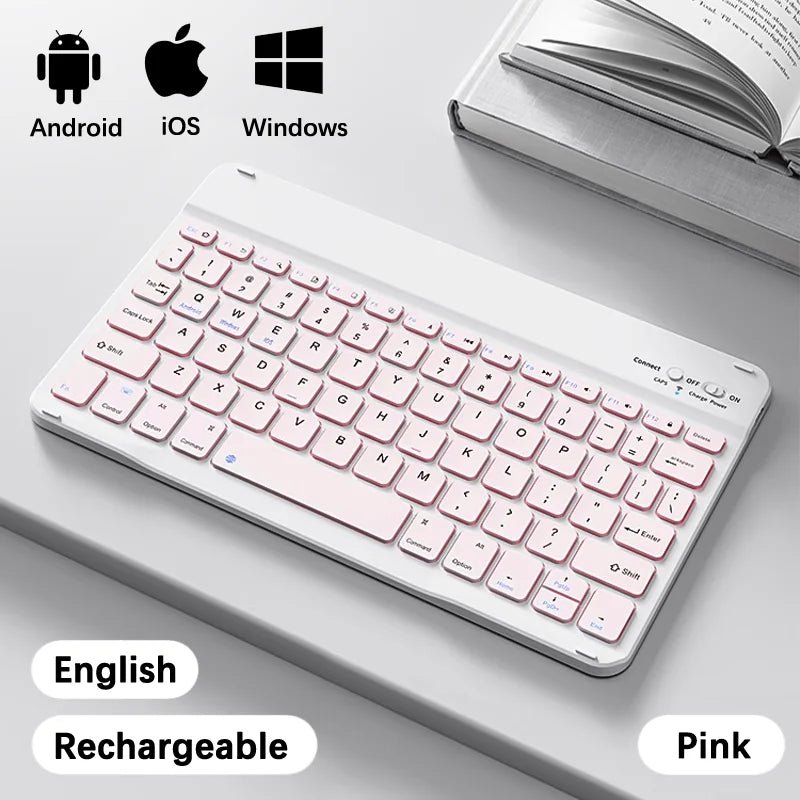 Wireless Bluetooth-compatible Keyboard For Android iOS Tablet Ultra-Thin 78 Keys Rechargeable Portable Compact Design for iPad - Cozy & Co. Market