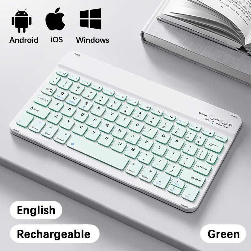 Wireless Bluetooth-compatible Keyboard For Android iOS Tablet Ultra-Thin 78 Keys Rechargeable Portable Compact Design for iPad - Cozy & Co. Market