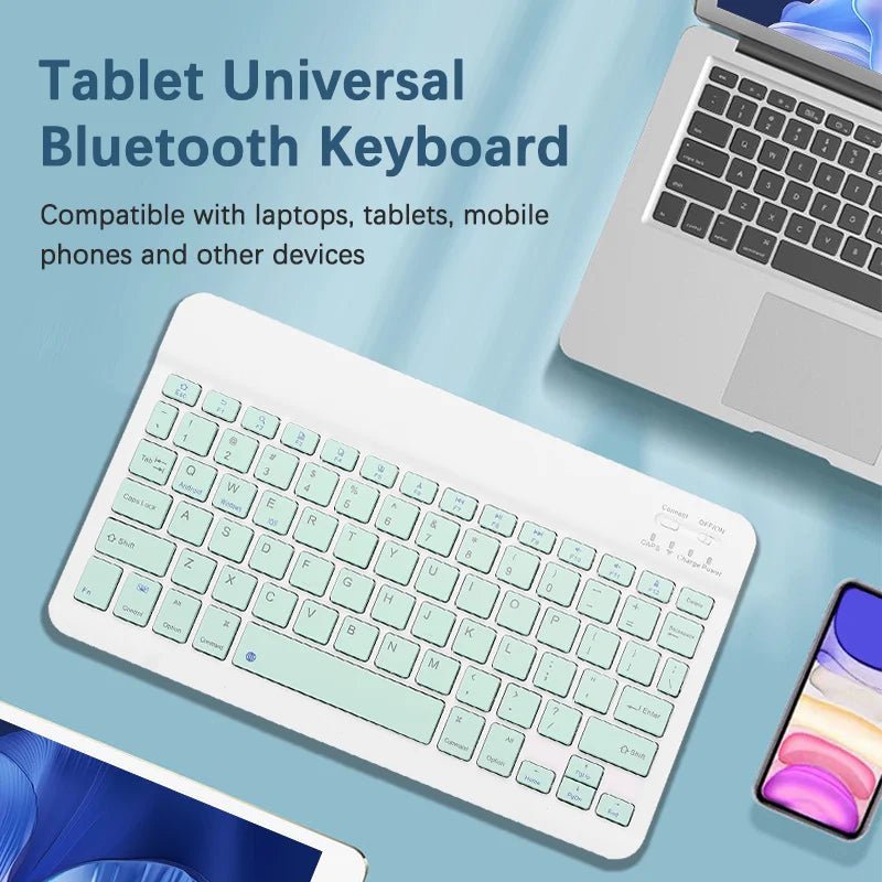 Wireless Bluetooth-compatible Keyboard For Android iOS Tablet Ultra-Thin 78 Keys Rechargeable Portable Compact Design for iPad - Cozy & Co. Market