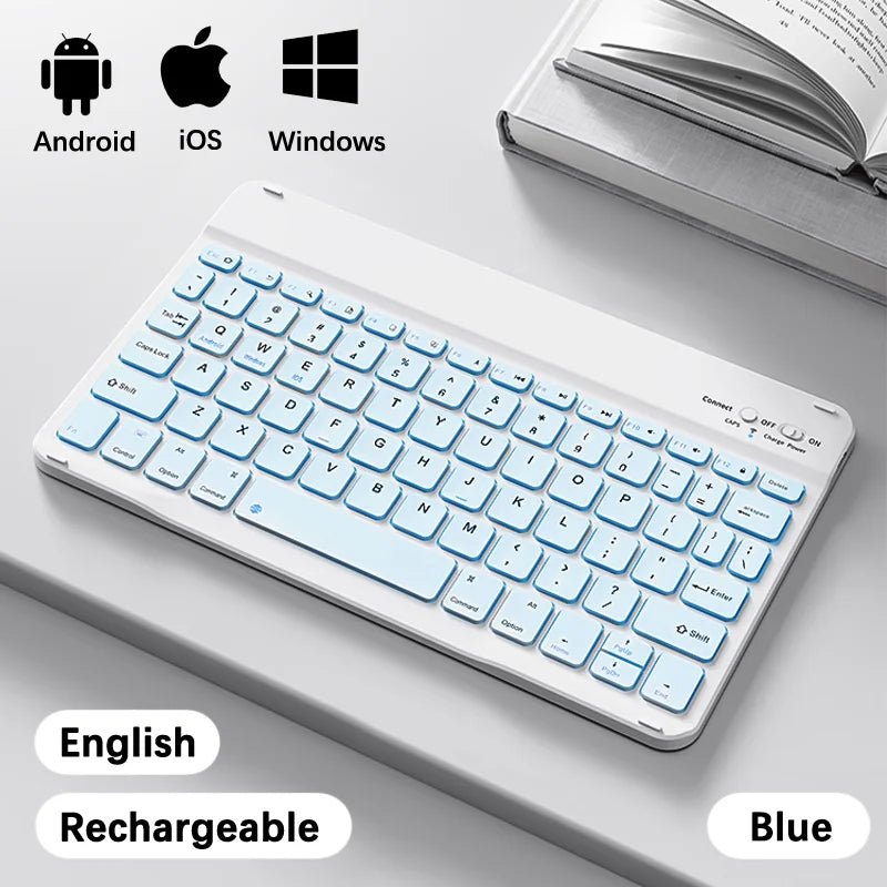 Wireless Bluetooth-compatible Keyboard For Android iOS Tablet Ultra-Thin 78 Keys Rechargeable Portable Compact Design for iPad - Cozy & Co. Market