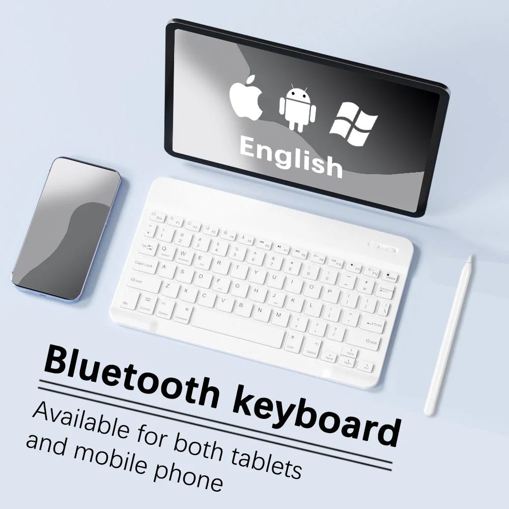 Wireless Bluetooth-compatible Keyboard For Android iOS Tablet Ultra-Thin 78 Keys Rechargeable Portable Compact Design for iPad - Cozy & Co. Market