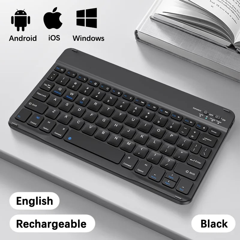 Wireless Bluetooth-compatible Keyboard For Android iOS Tablet Ultra-Thin 78 Keys Rechargeable Portable Compact Design for iPad - Cozy & Co. Market