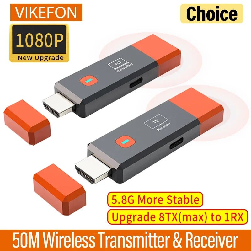 Wireless HDMI-Compatible Video Transmitter and Receiver Extender kit TV Stick Dongle Adapter For PC Camera Laptop To Monitor TV - Cozy & Co. Market