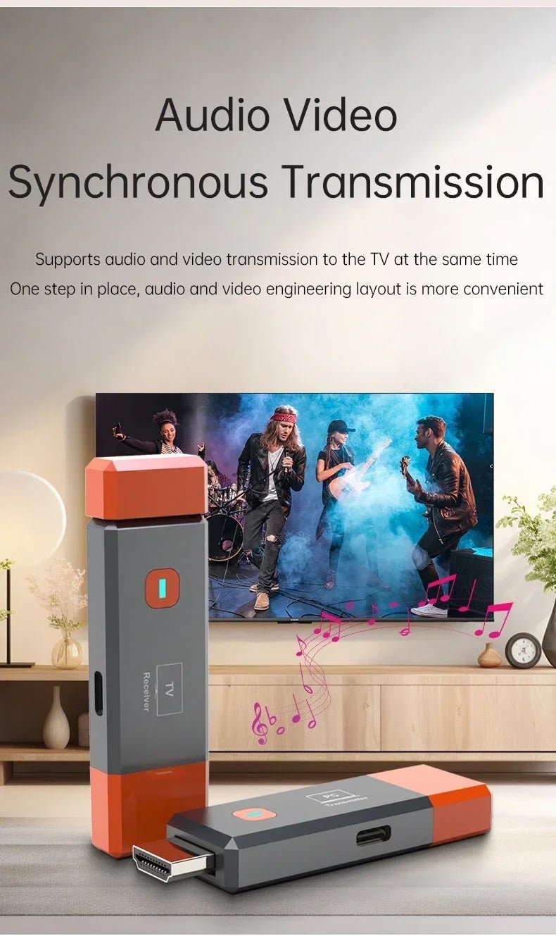 Wireless HDMI-Compatible Video Transmitter and Receiver Extender kit TV Stick Dongle Adapter For PC Camera Laptop To Monitor TV - Cozy & Co. Market