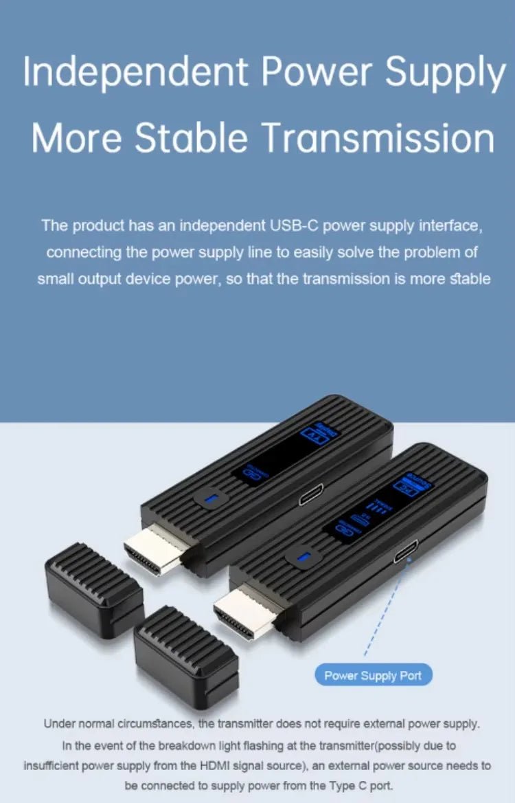 Wireless HDMI-Compatible Video Transmitter and Receiver Extender kit TV Stick Dongle Adapter For PC Camera Laptop To Monitor TV - Cozy & Co. Market