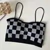 Women Summer Shoulder Vest Plaid Strap Tops Short Style Clothes Ladies Bra Seamless Crop Tops Casual Vest - Cozy & Co. Market