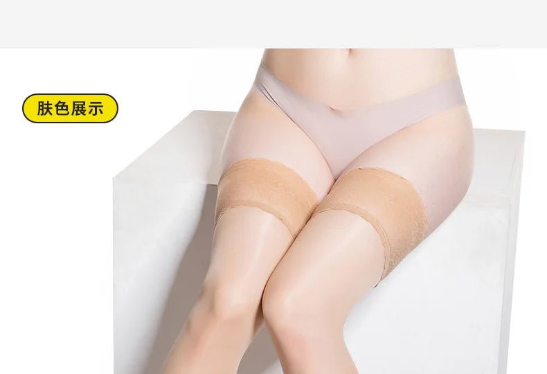 Women Transparent Breathable Thigh High Oil Shiny Slik Dance Pantyhose High Stretch Shimmery Shaping High Tight - Cozy & Co. Market