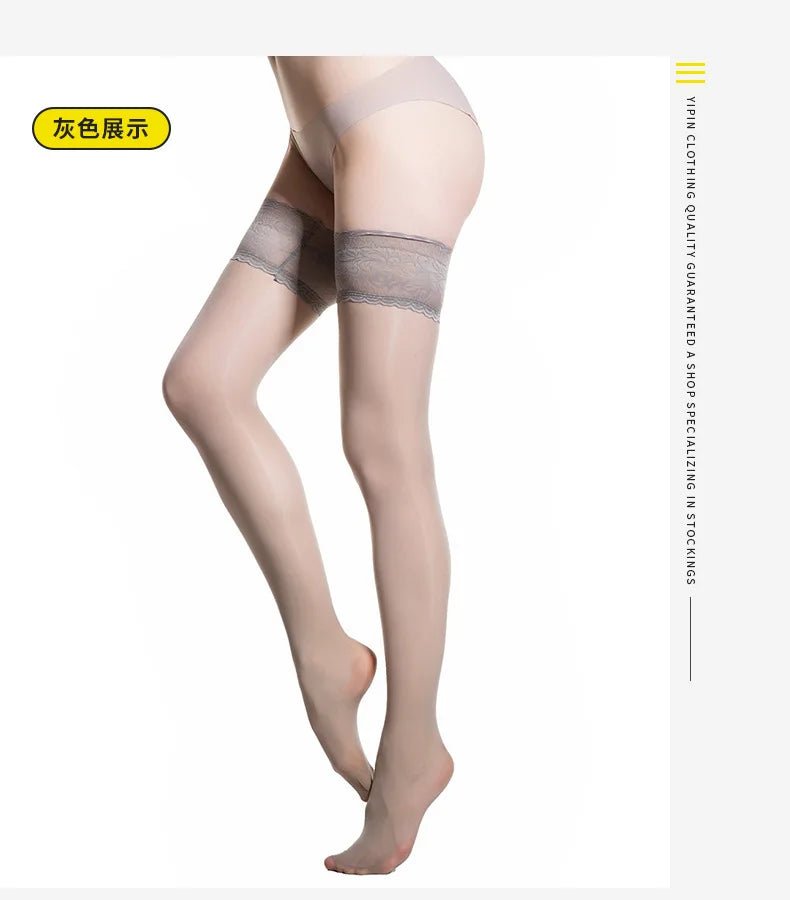 Women Transparent Breathable Thigh High Oil Shiny Slik Dance Pantyhose High Stretch Shimmery Shaping High Tight - Cozy & Co. Market