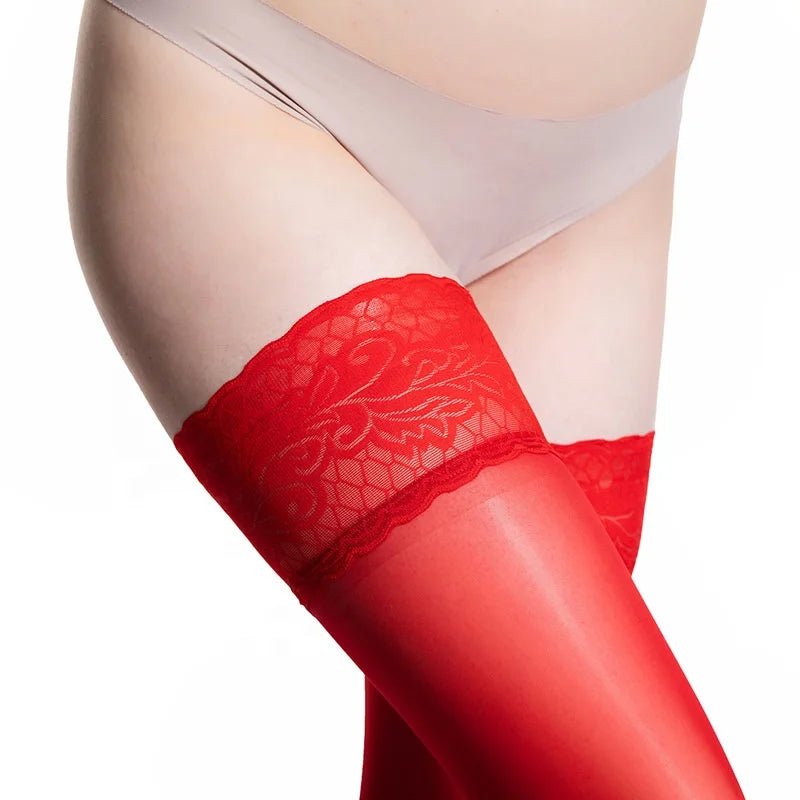 Women Transparent Breathable Thigh High Oil Shiny Slik Dance Pantyhose High Stretch Shimmery Shaping High Tight - Cozy & Co. Market