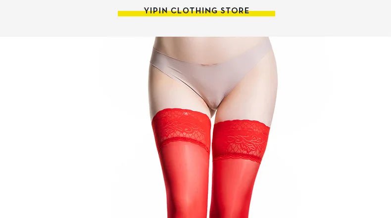 Women Transparent Breathable Thigh High Oil Shiny Slik Dance Pantyhose High Stretch Shimmery Shaping High Tight - Cozy & Co. Market