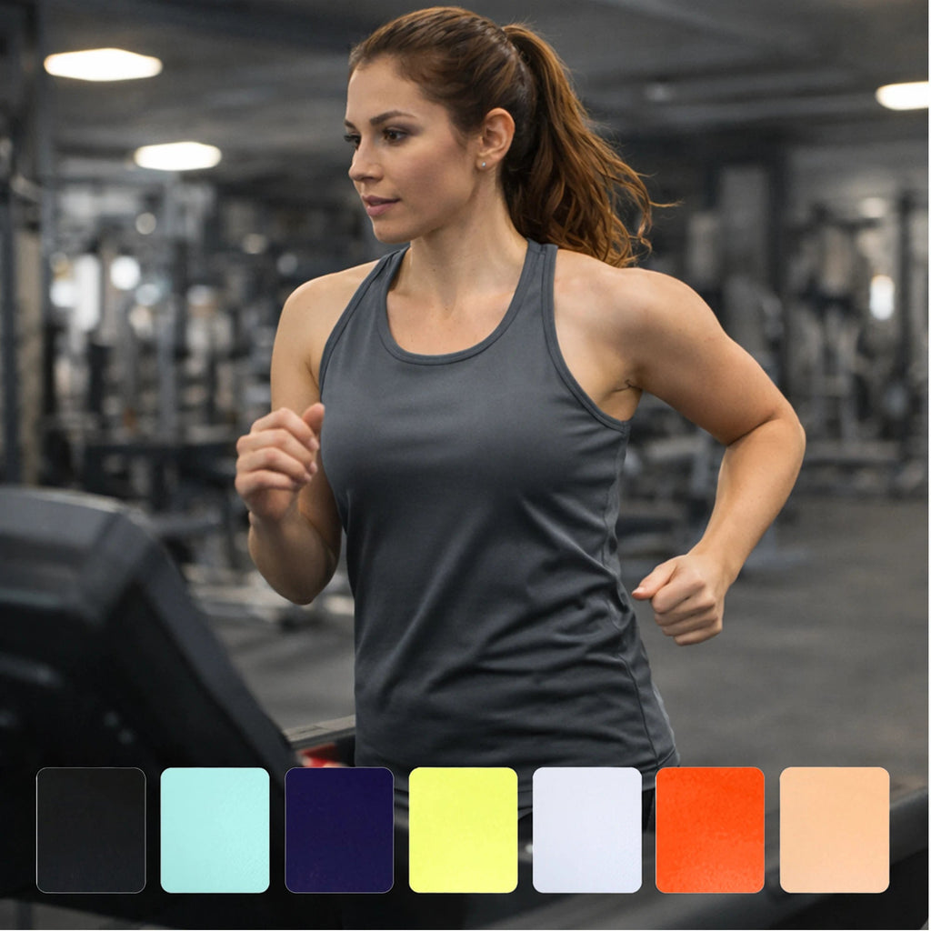 Women's Breathable Quick Dry Eco-Friendly Knitted Casual Moisture Wicking Racerback O-Neck Tank Tops (S-3XL) 100% Polyester - Cozy & Co. Market
