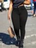 Women's Comfort Stretch Skinny Jeans Durable Denim Pencil Pants Belt Decoration Breathable Plain Dyed Everyday Waist - Cozy & Co. Market