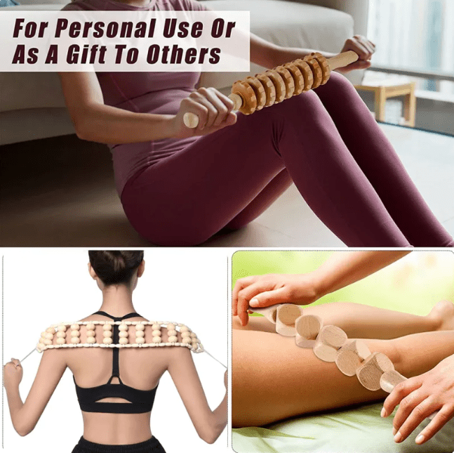 Wooden Anti-Cellulite Hand Massage Roller Set (Multiple Options) - Cozy & Co. Market