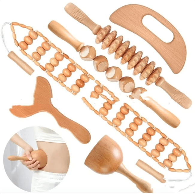 Wooden Anti-Cellulite Hand Massage Roller Set (Multiple Options) - Cozy & Co. Market