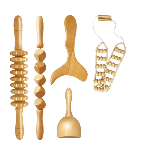 Wooden Anti-Cellulite Hand Massage Roller Set (Multiple Options) - Cozy & Co. Market