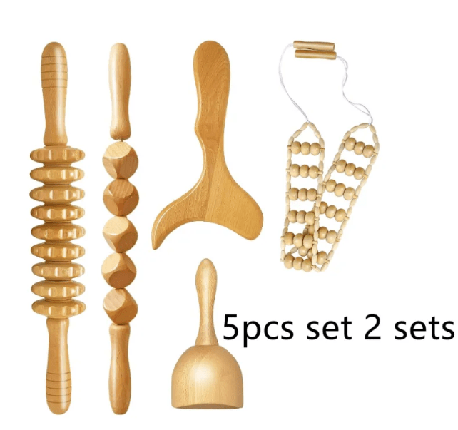 Wooden Anti-Cellulite Hand Massage Roller Set (Multiple Options) - Cozy & Co. Market