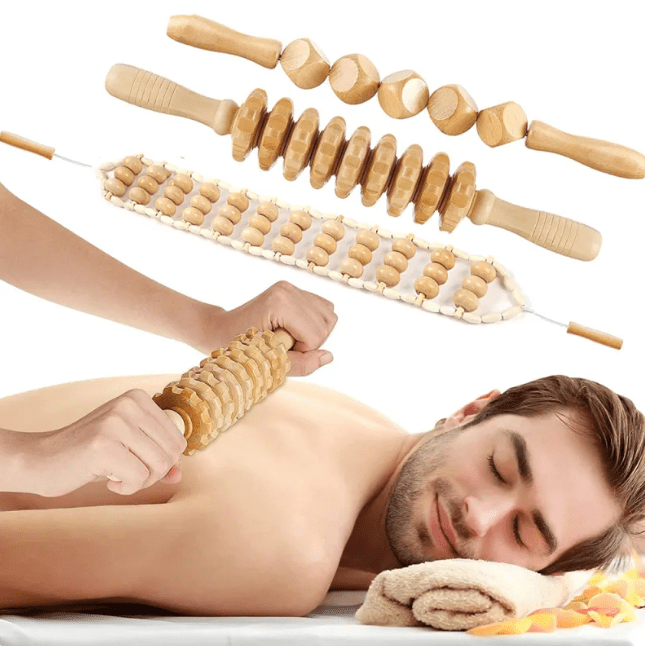 Wooden Anti-Cellulite Hand Massage Roller Set (Multiple Options) - Cozy & Co. Market