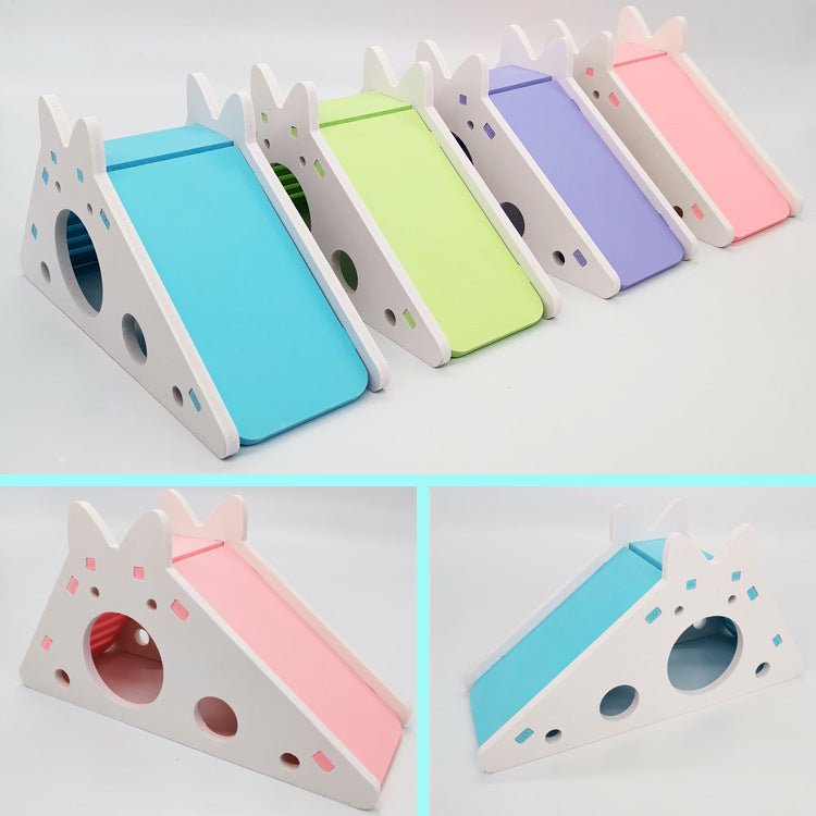 Wooden Slide House for Small Pets - Cozy & Co. Market