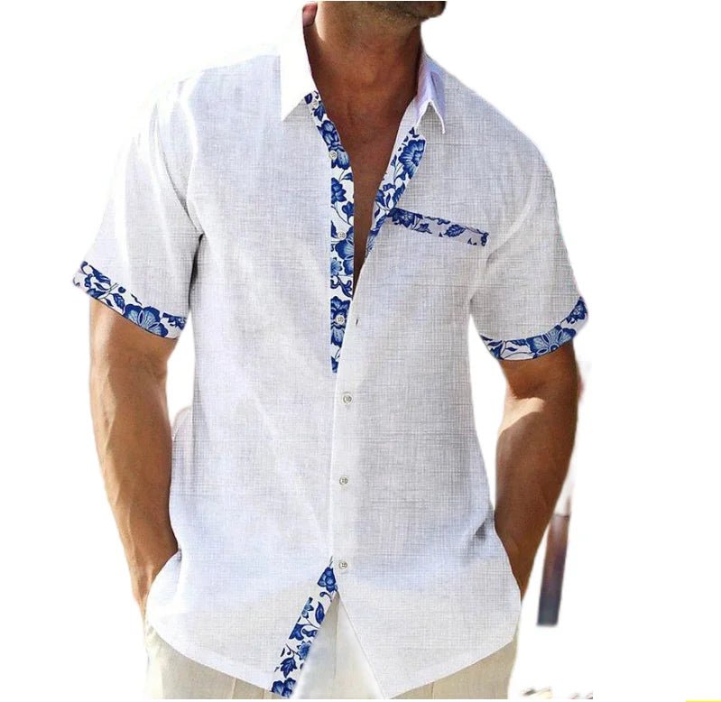 XS-5XL New Summer Casual Print Shirt Men's Hawaiian Holiday Beach Short Sleeve Shirt - Cozy & Co. Market