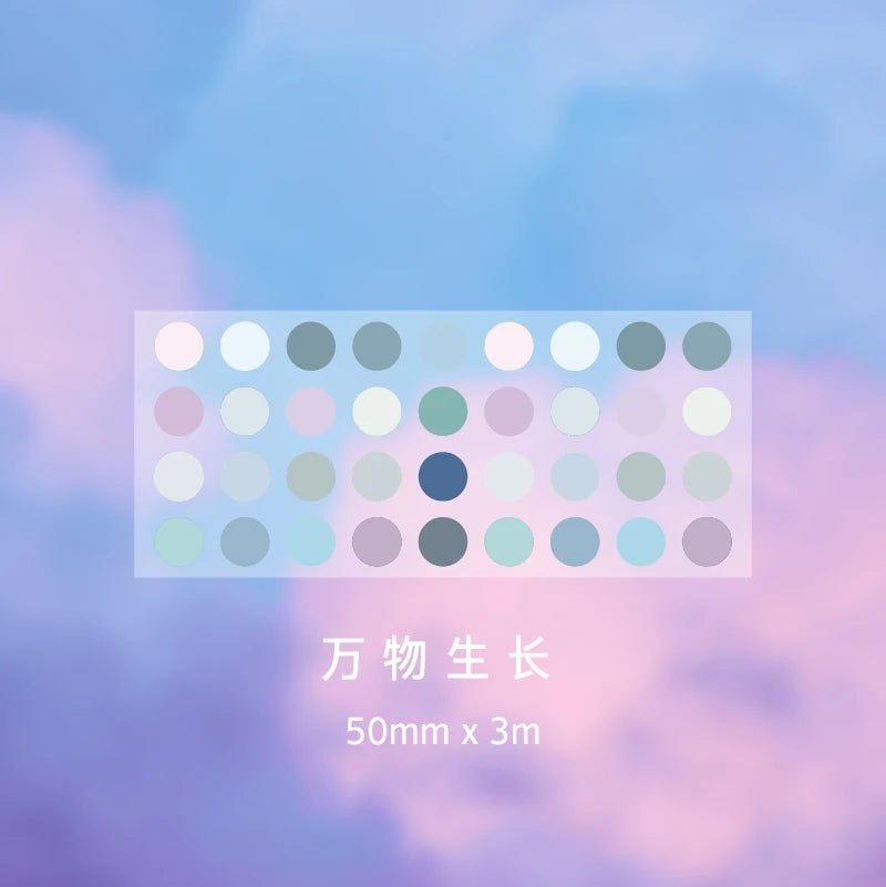 Yoofun 5*300cm Color Dots Decorative Adhesive Washi Tape Masking Tape DIY Scrapbooking Sticker Label Japanese Stationery - Cozy & Co. Market