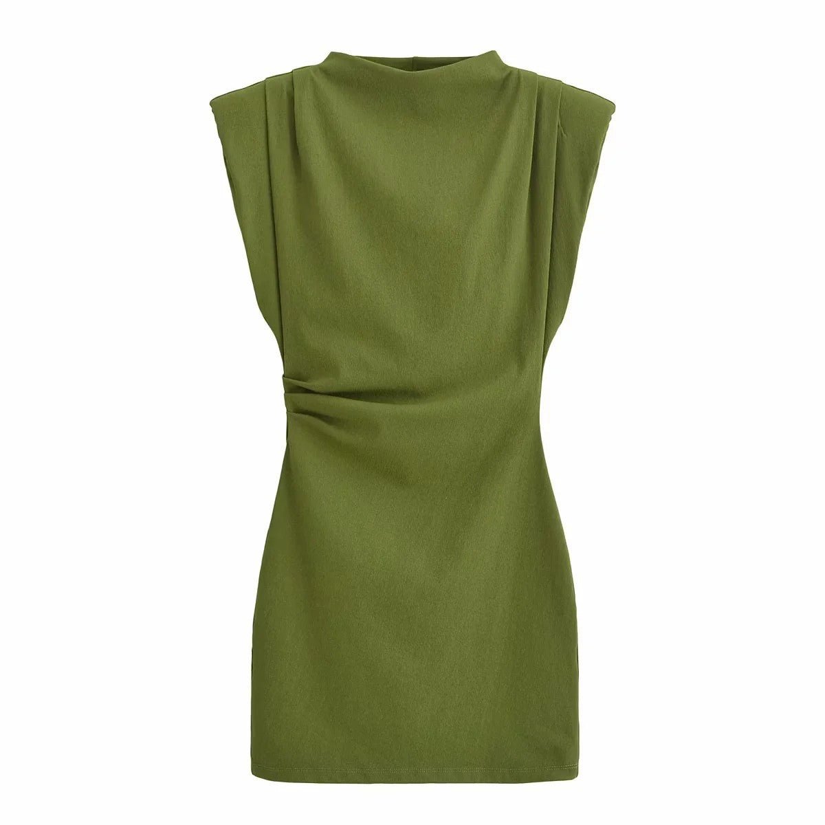 ZADATA Women's Wear 2024 Winter European and American Style Waistband Slim Fit with Shoulder Pad Crewneck Short dress 3644327 - Cozy & Co. Market