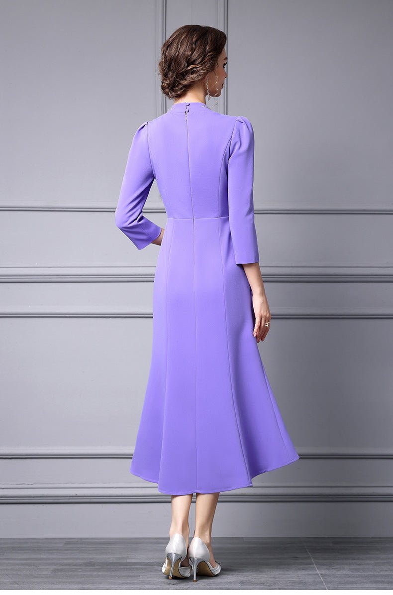 Zhili 2026 New Model Dress for Important Occasions, Elegant Socialite Style, Embroidered with Rhinestones, Short in the Front and Long in the Back, Mermaid Dress - Cozy & Co. Market