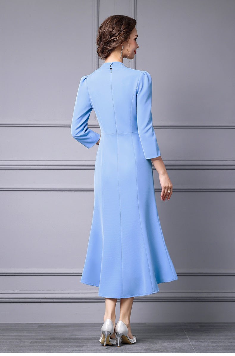 Zhili 2026 New Model Dress for Important Occasions, Elegant Socialite Style, Embroidered with Rhinestones, Short in the Front and Long in the Back, Mermaid Dress - Cozy & Co. Market
