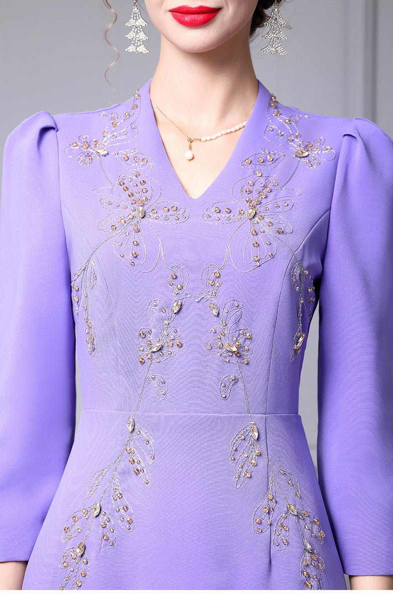 Zhili 2026 New Model Dress for Important Occasions, Elegant Socialite Style, Embroidered with Rhinestones, Short in the Front and Long in the Back, Mermaid Dress - Cozy & Co. Market