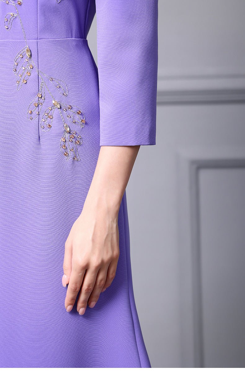Zhili 2026 New Model Dress for Important Occasions, Elegant Socialite Style, Embroidered with Rhinestones, Short in the Front and Long in the Back, Mermaid Dress - Cozy & Co. Market