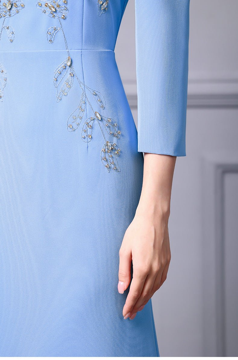 Zhili 2026 New Model Dress for Important Occasions, Elegant Socialite Style, Embroidered with Rhinestones, Short in the Front and Long in the Back, Mermaid Dress - Cozy & Co. Market