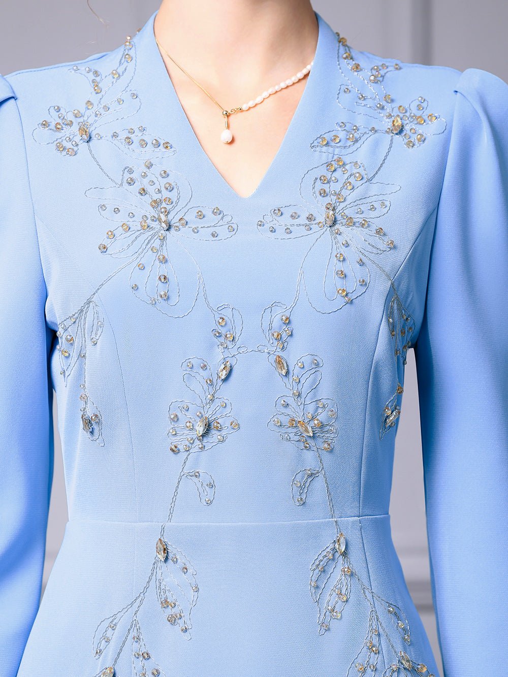 Zhili 2026 New Model Dress for Important Occasions, Elegant Socialite Style, Embroidered with Rhinestones, Short in the Front and Long in the Back, Mermaid Dress - Cozy & Co. Market