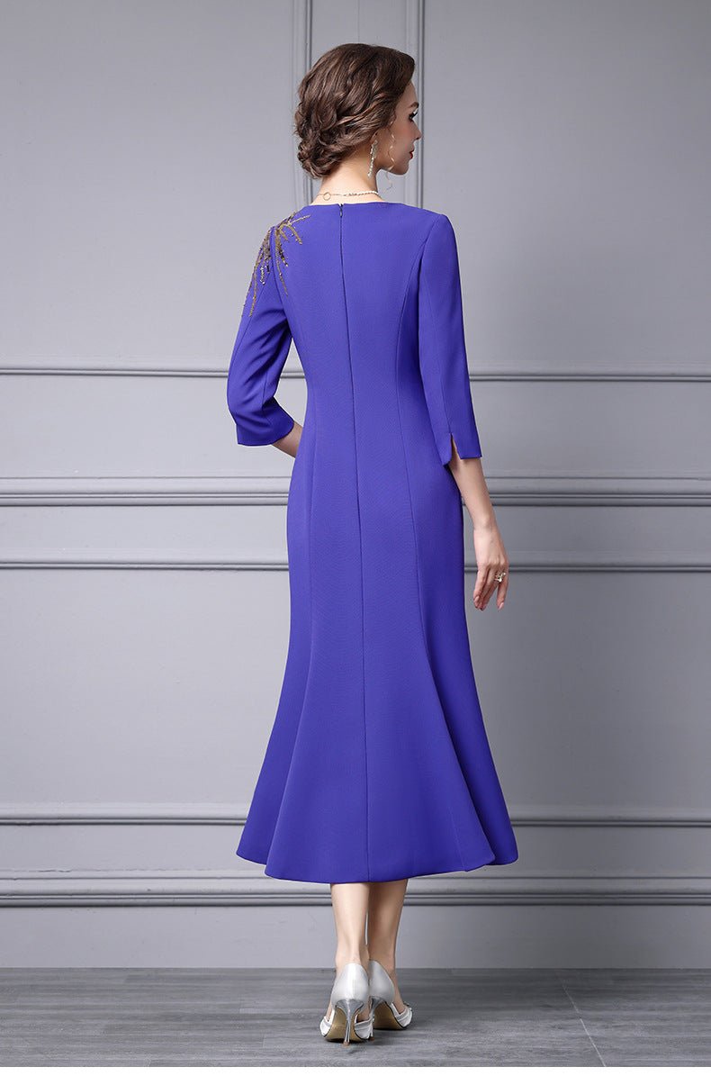 Zhili 2026 New Model Dress, High-End for Important Occasions, Rhinestone V-Neck Long Slim-Fit Light Gown, Mermaid Dress - Cozy & Co. Market