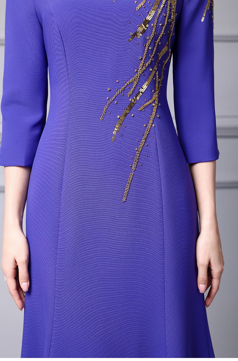 Zhili 2026 New Model Dress, High-End for Important Occasions, Rhinestone V-Neck Long Slim-Fit Light Gown, Mermaid Dress - Cozy & Co. Market