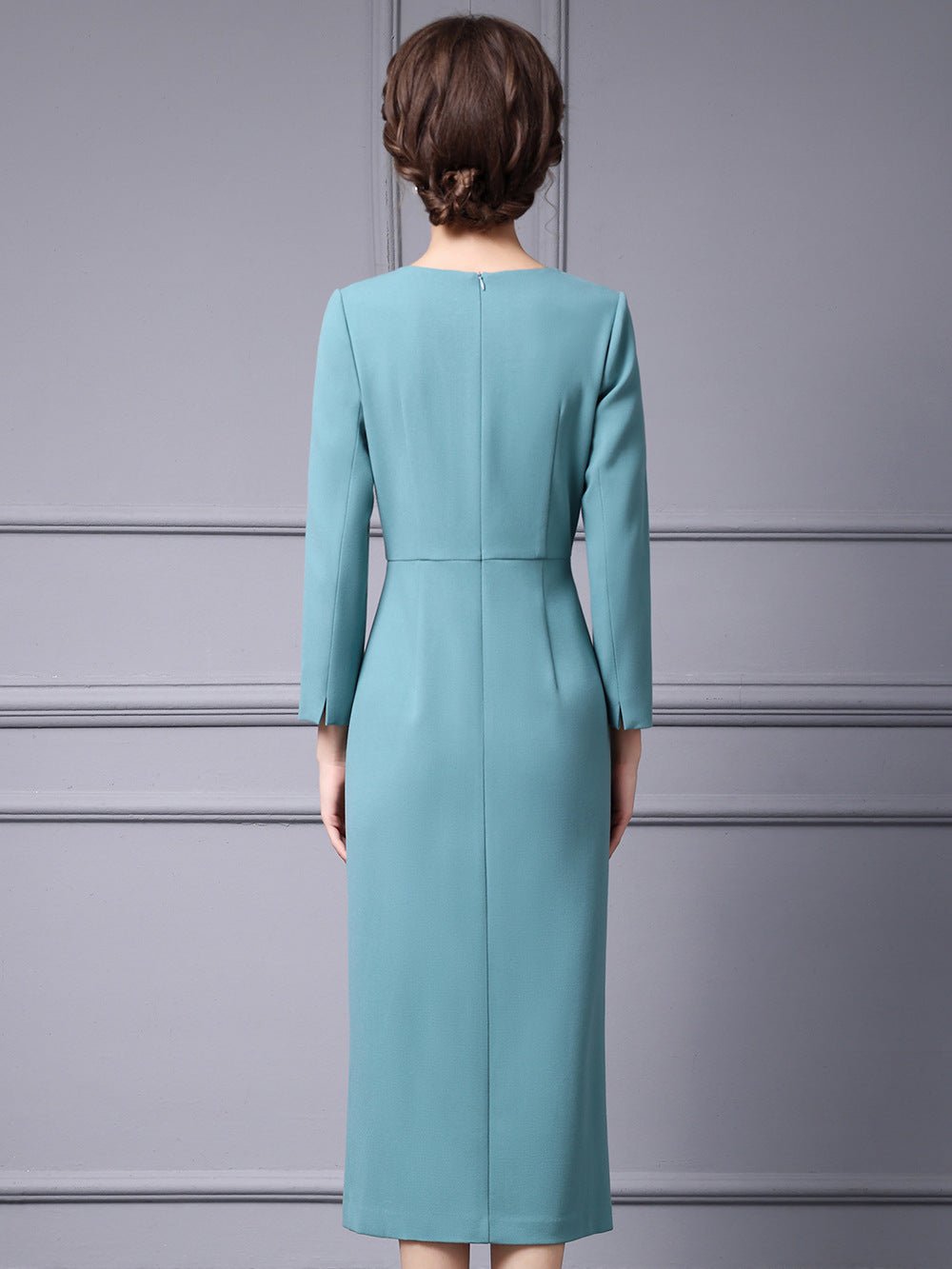 Zhili 2026 Women's New Spring Dress, High-End Handmade Floral Long Dress Paired with a Coat, Slim-Fit Long-Sleeve Dress - Cozy & Co. Market