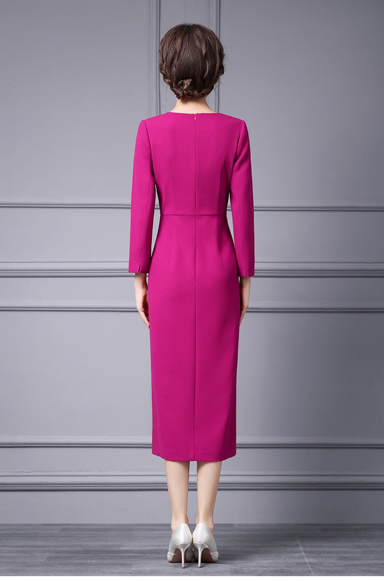 Zhili 2026 Women's New Spring Dress, High-End Handmade Floral Long Dress Paired with a Coat, Slim-Fit Long-Sleeve Dress - Cozy & Co. Market