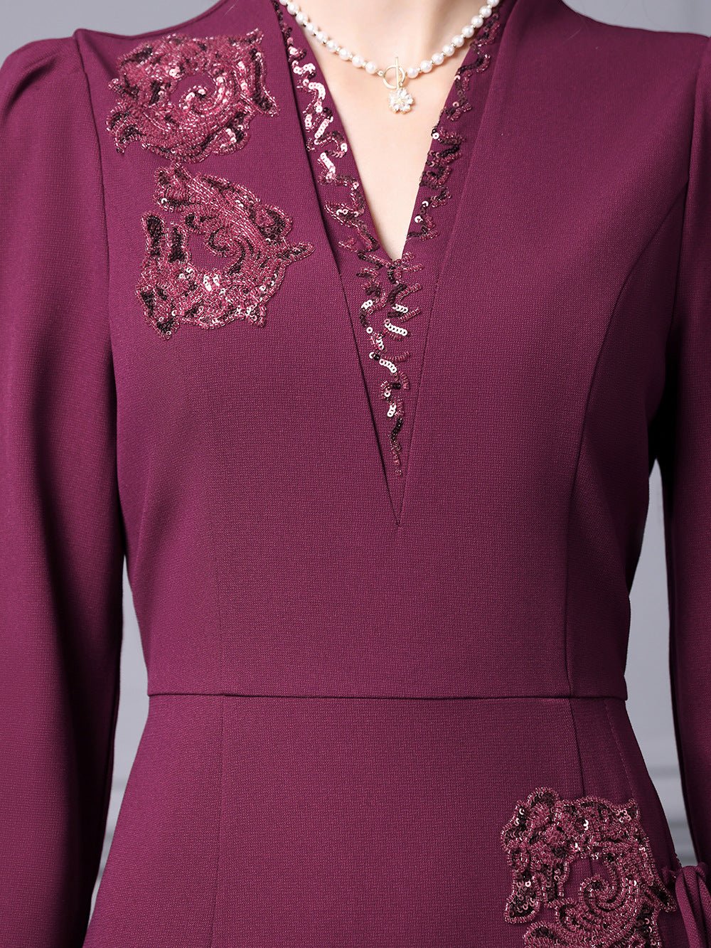 Zhili 2026 Women's New Spring Dress with a High-End Feel, Paired with a Coat, Elegant and Grand Embroidered Sequin Long Dress - Cozy & Co. Market