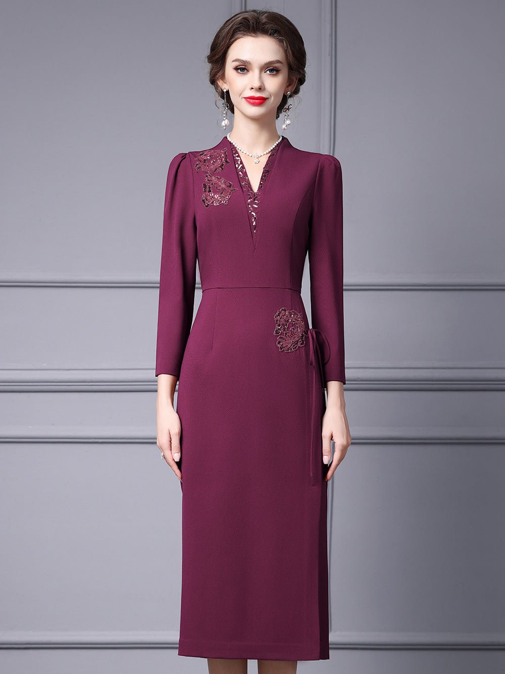 Zhili 2026 Women's New Spring Dress with a High-End Feel, Paired with a Coat, Elegant and Grand Embroidered Sequin Long Dress - Cozy & Co. Market