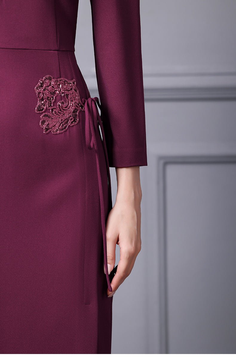 Zhili 2026 Women's New Spring Dress with a High-End Feel, Paired with a Coat, Elegant and Grand Embroidered Sequin Long Dress - Cozy & Co. Market