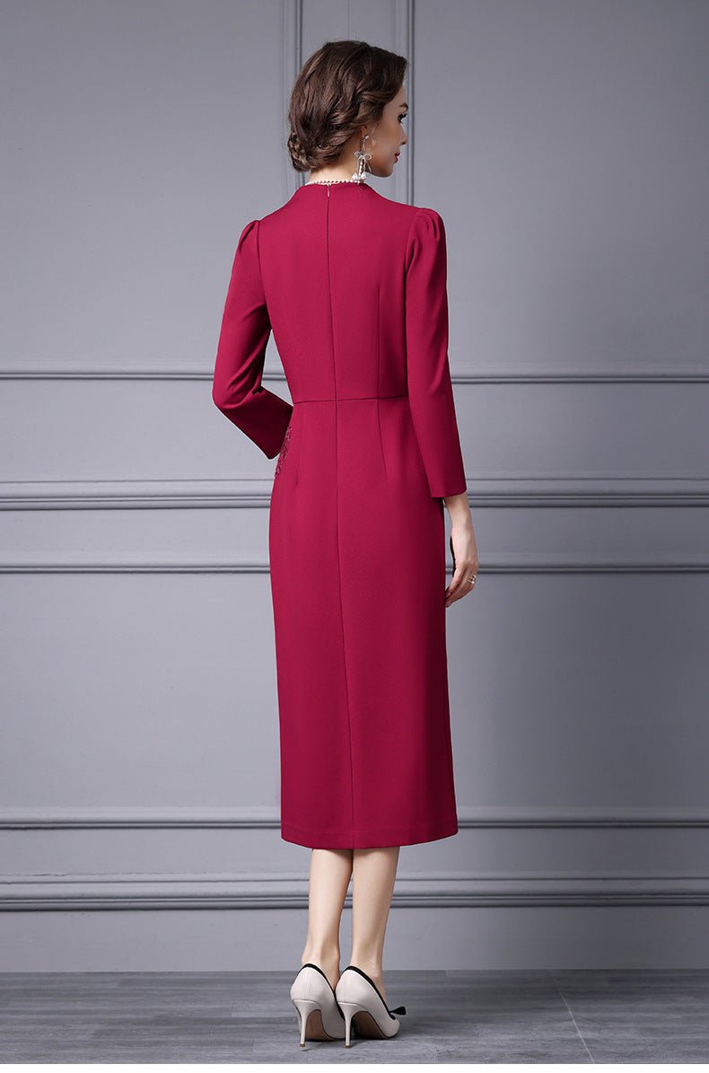Zhili 2026 Women's New Spring Dress with a High-End Feel, Paired with a Coat, Elegant and Grand Embroidered Sequin Long Dress - Cozy & Co. Market