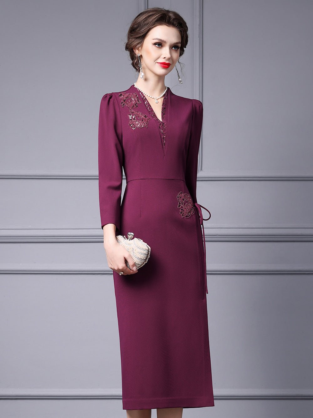 Zhili 2026 Women's New Spring Dress with a High-End Feel, Paired with a Coat, Elegant and Grand Embroidered Sequin Long Dress - Cozy & Co. Market