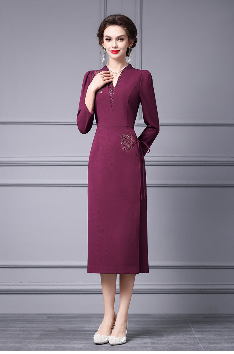 Zhili 2026 Women's New Spring Dress with a High-End Feel, Paired with a Coat, Elegant and Grand Embroidered Sequin Long Dress - Cozy & Co. Market