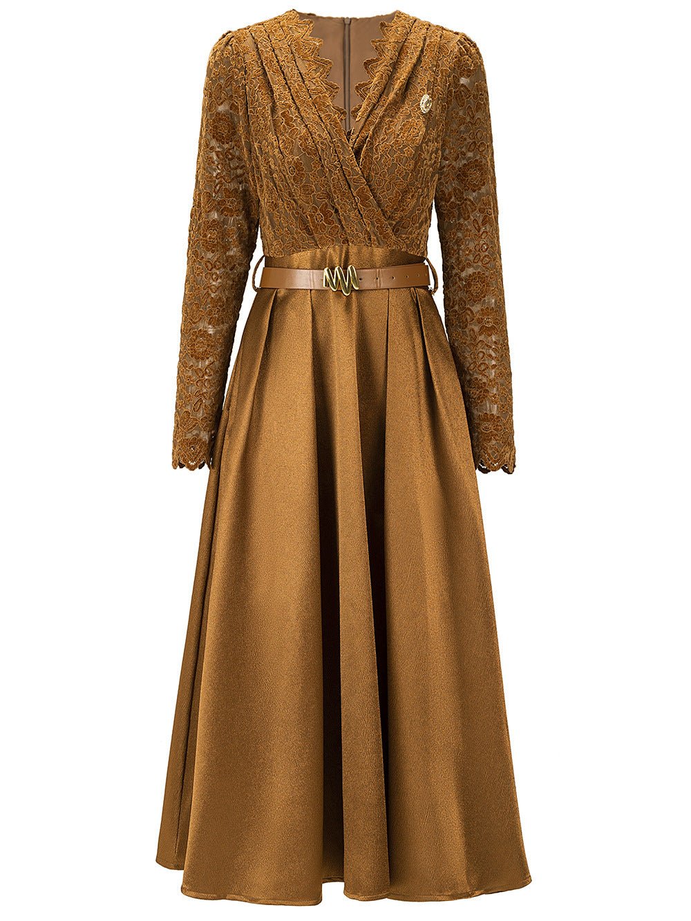 Zhili Spring 2026 New Style High-End Dress with Lace Waist Belt A-Line Long Skirt That Can Be Worn with a Coat - Cozy & Co. Market
