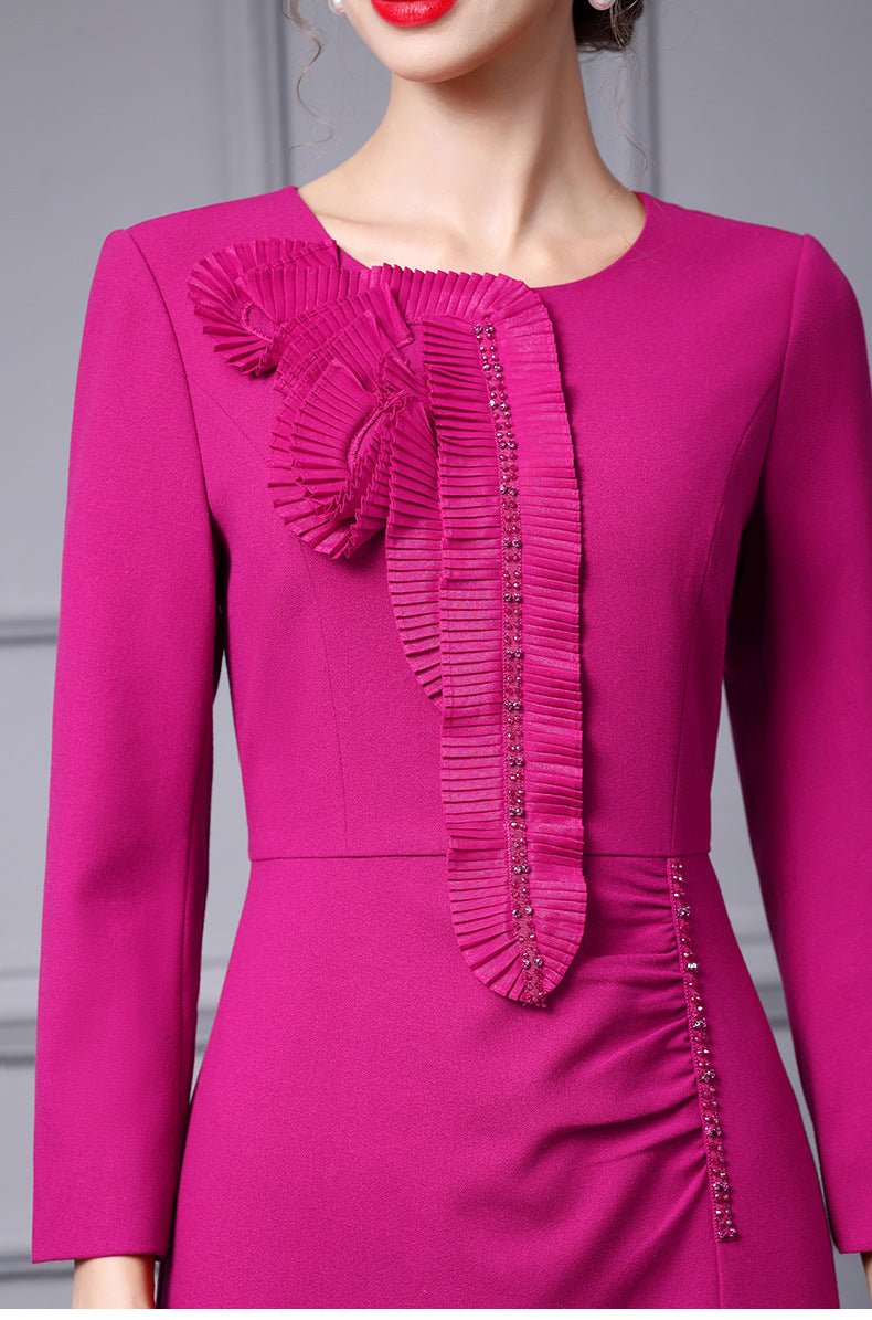 Zhili Spring Long Dress with a High-End Feel, Stylish for Important Occasions, Age-Reducing, High-End, Slim-Fit, Long-Sleeve Dress, New Model - Cozy & Co. Market